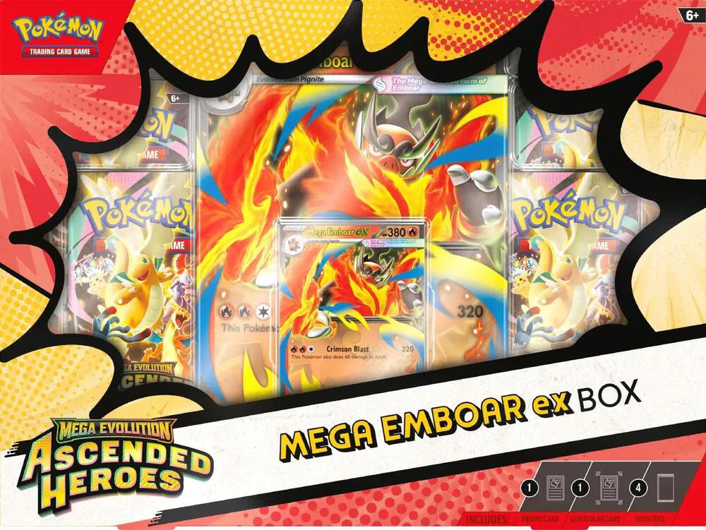 Pokémon Mega Evolution: Ascended Heroes Mega Emboar ex Box – EN