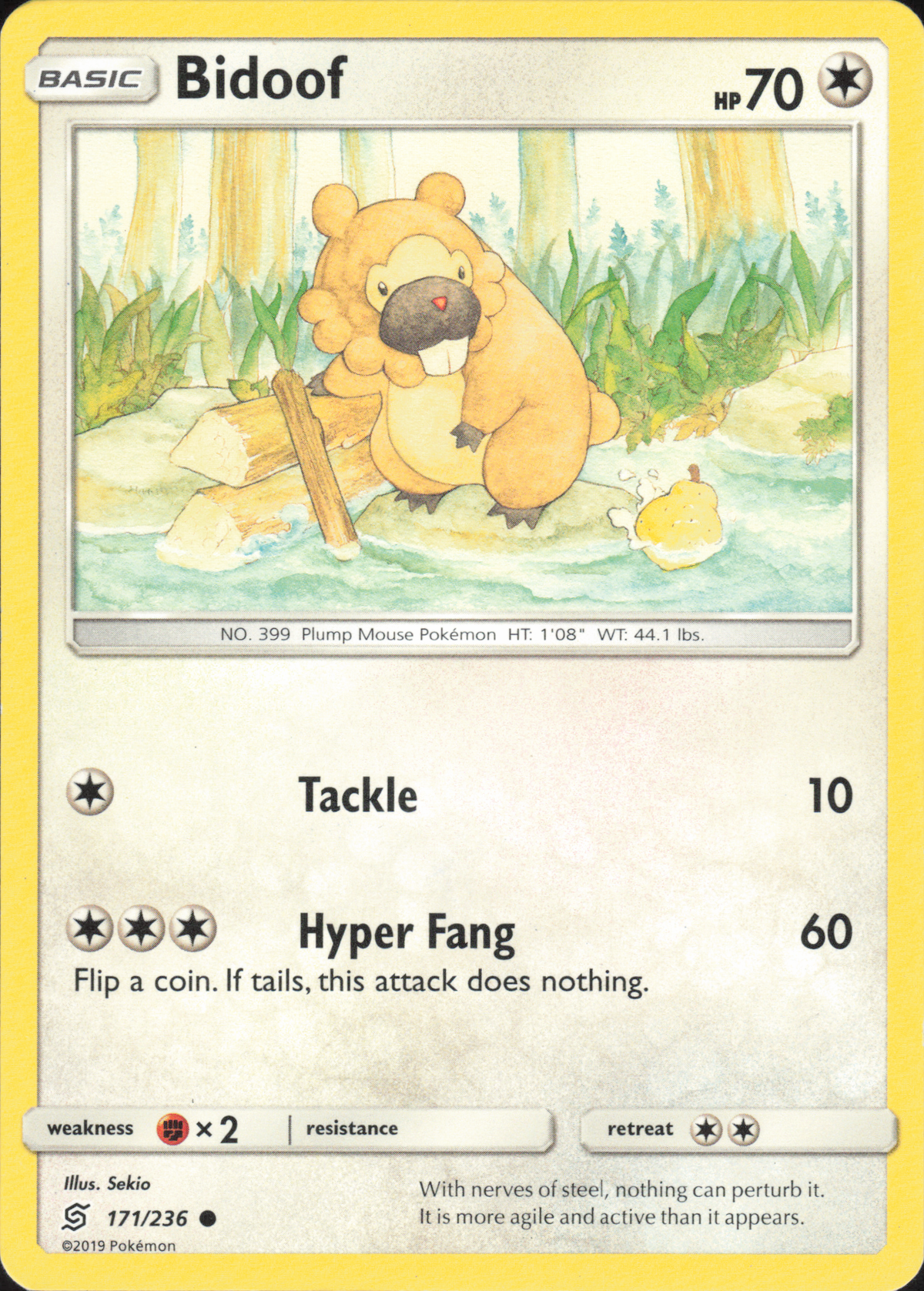 Bidoof 171/236 Vorderseite
