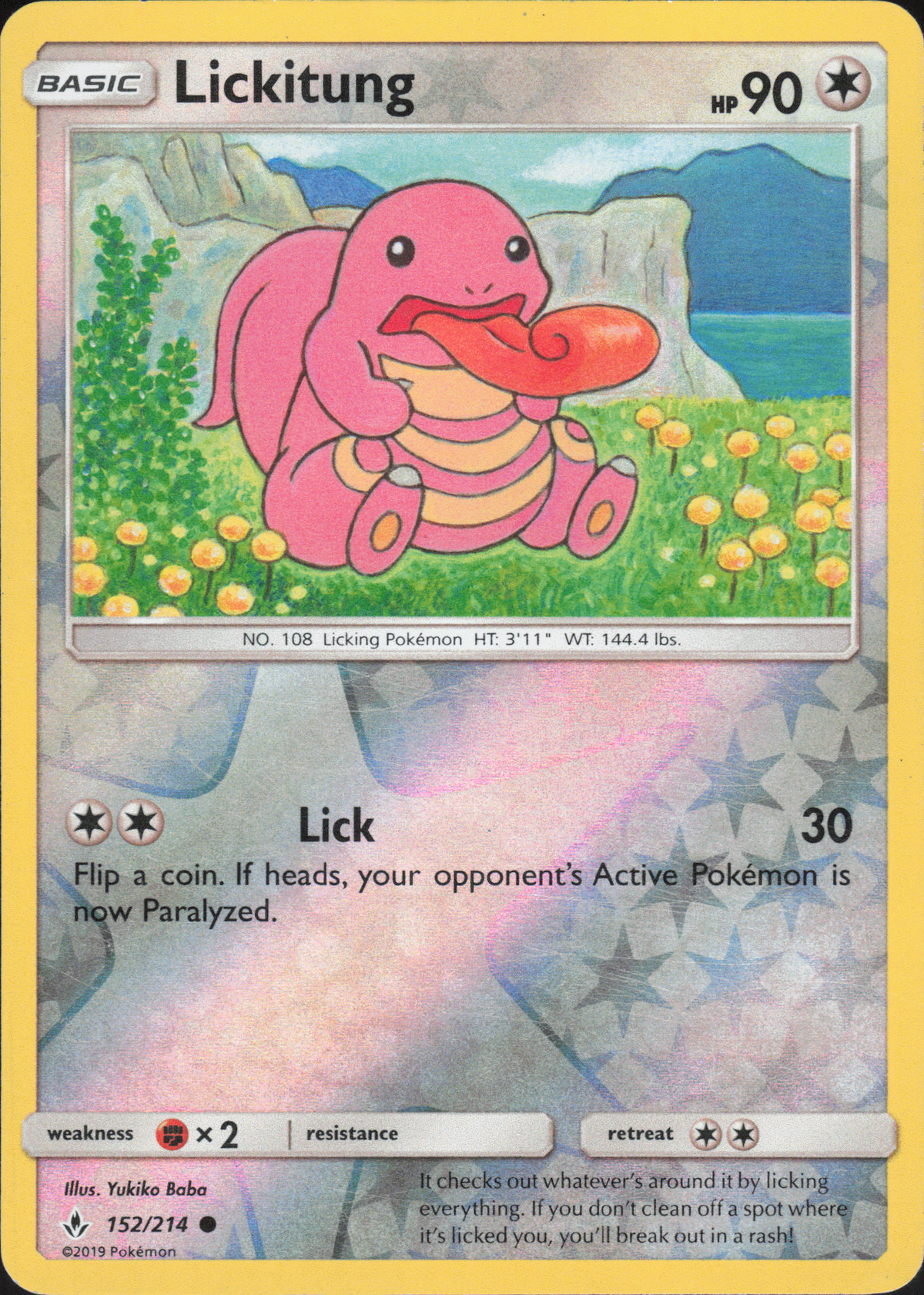 Lickitung 152/214 Vorderseite
