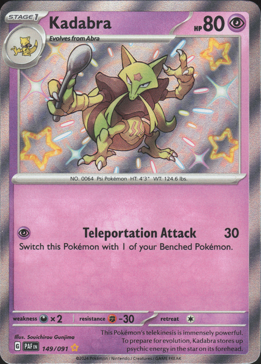 Kadabra Shiny Rare - 149/091 - Paldean Fates - Englisch