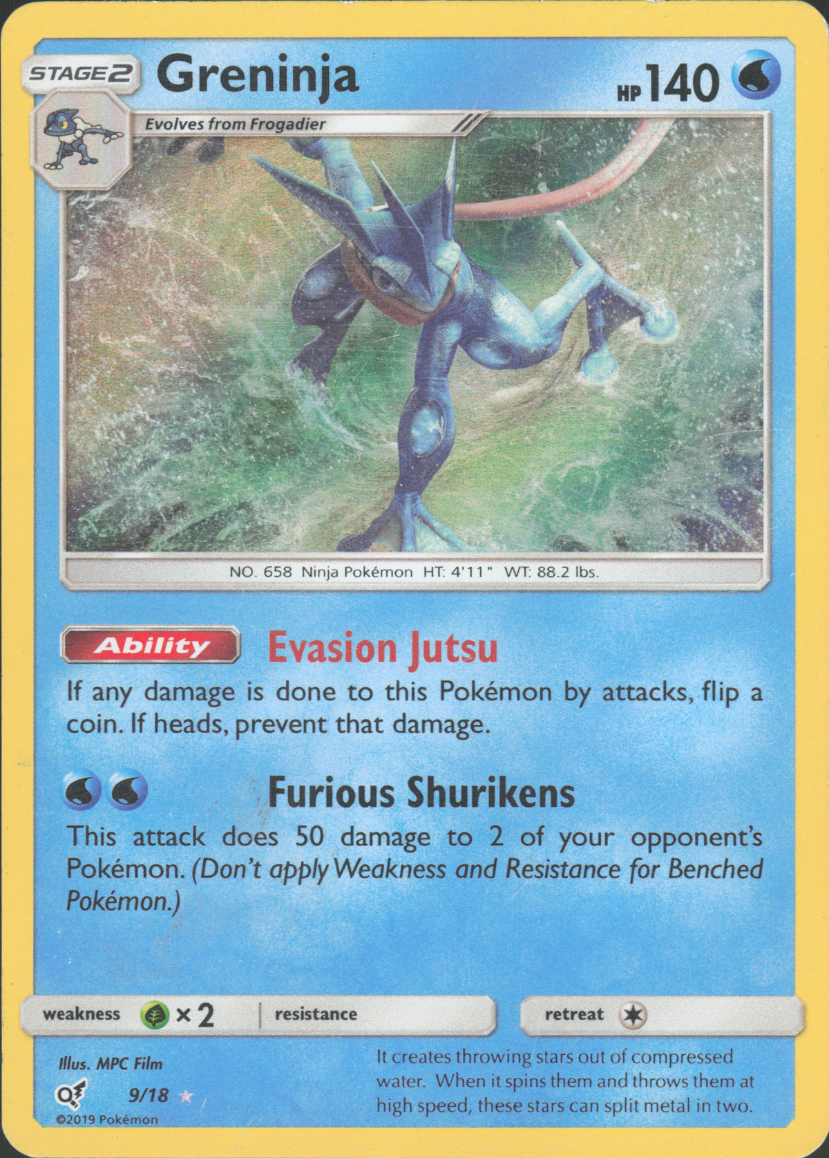 Greninja 9/18 – Detective Pikachu – Englisch – Rare