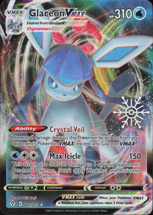 Pokémon - Glaceon VMAX 041/203 Evolving Skies (EN) - LP