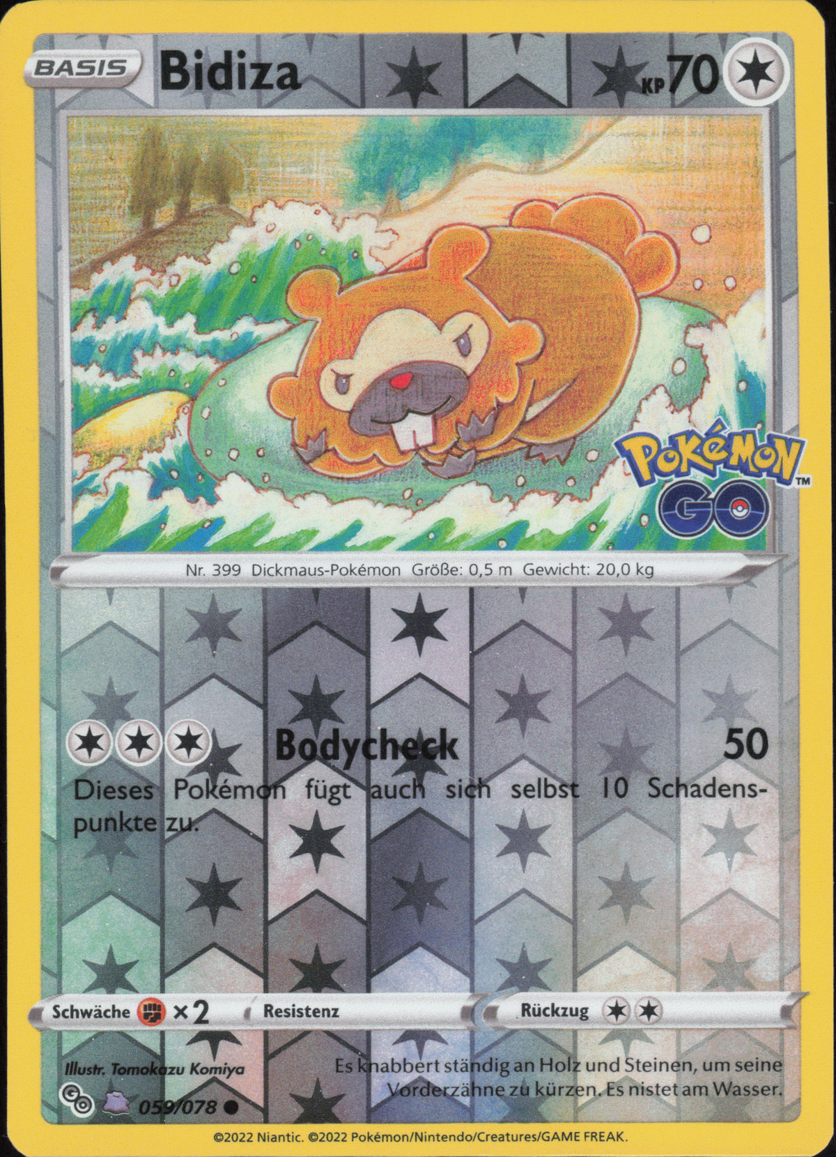 Bidiza 059/078 – Peelable Ditto – Pokémon GO – Deutsch – Reverse Holo