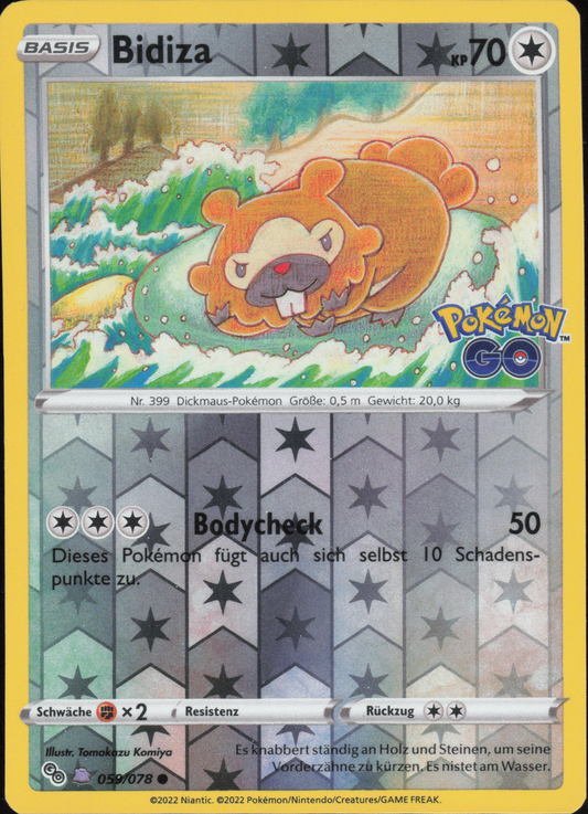 Bidiza 059/078 – Peelable Ditto – Pokémon GO – Deutsch – Reverse Holo