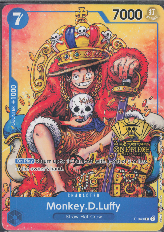 One Piece - Monkey.D.Luffy P-043 2nd Anniversary Promo (EN)