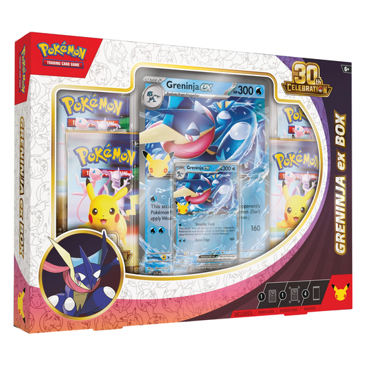 Pokémon TCG: 30th Celebration Greninja ex Box (EN) – Vorderseite