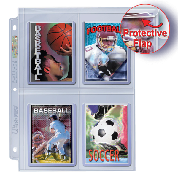 Ultra Pro Premium Series 4-Pocket Secure Pages für Toploader – 100er Pack