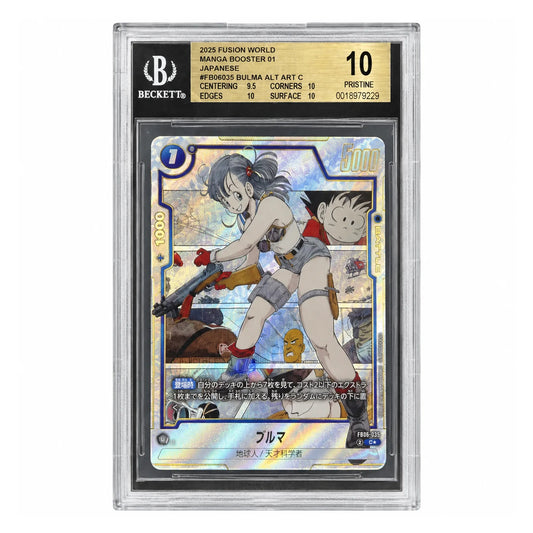 Bulma FB06-035 Alt Art – Manga Booster 01 – Japanisch – BGS 10 Pristine