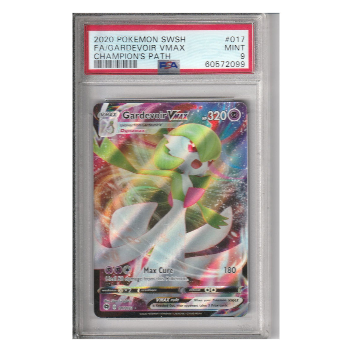 Gardevoir VMAX 017/073 Holo Rare VMAX – Champion’s Path – Englisch – PSA 9 MINT