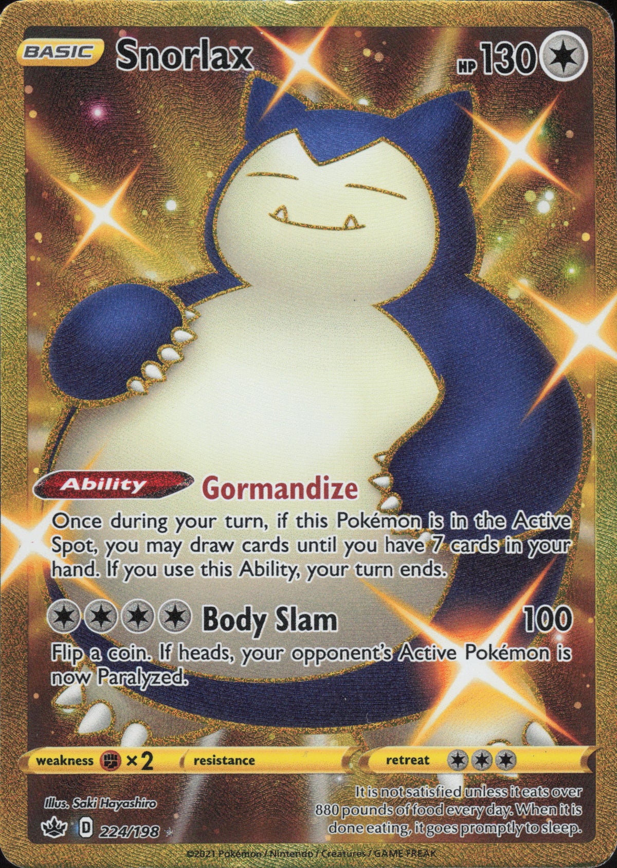 Pokémon - Snorlax 224/198 Chilling Reign (EN) - LP