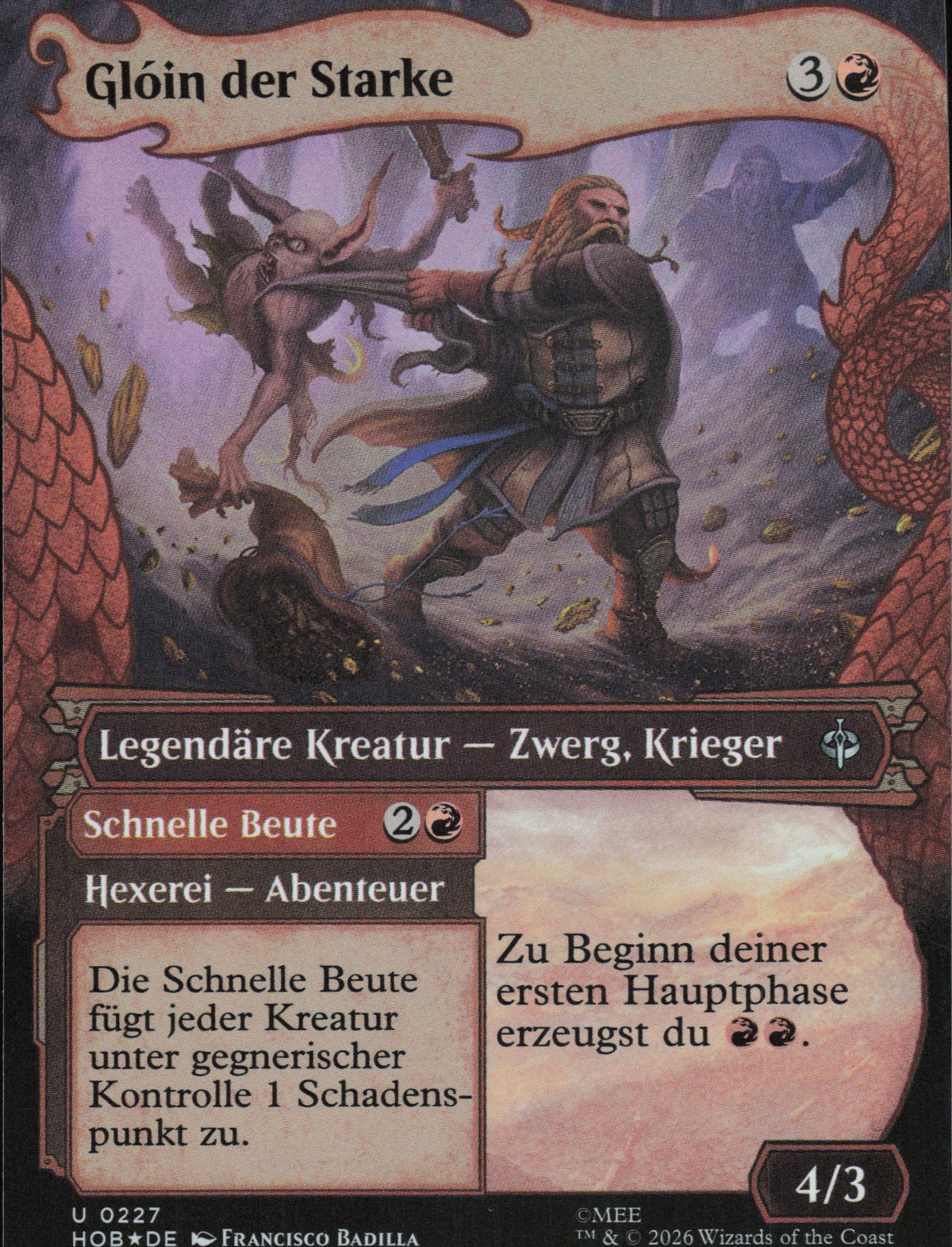 Glóin der Starke 0227 Der Hobbit (DE) Foil – Vorderseite