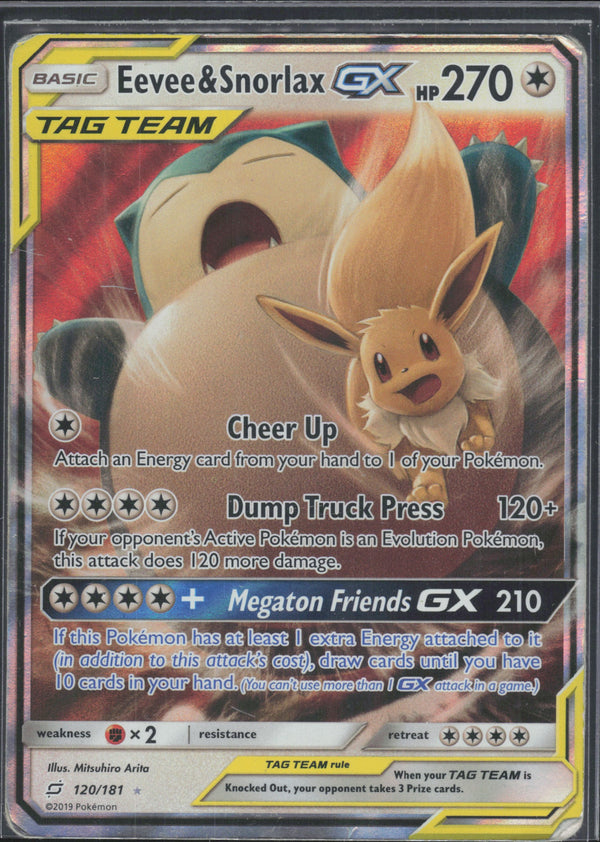 Eevee & Snorlax GX 120/181 – Team Up – Englisch – TAG TEAM GX