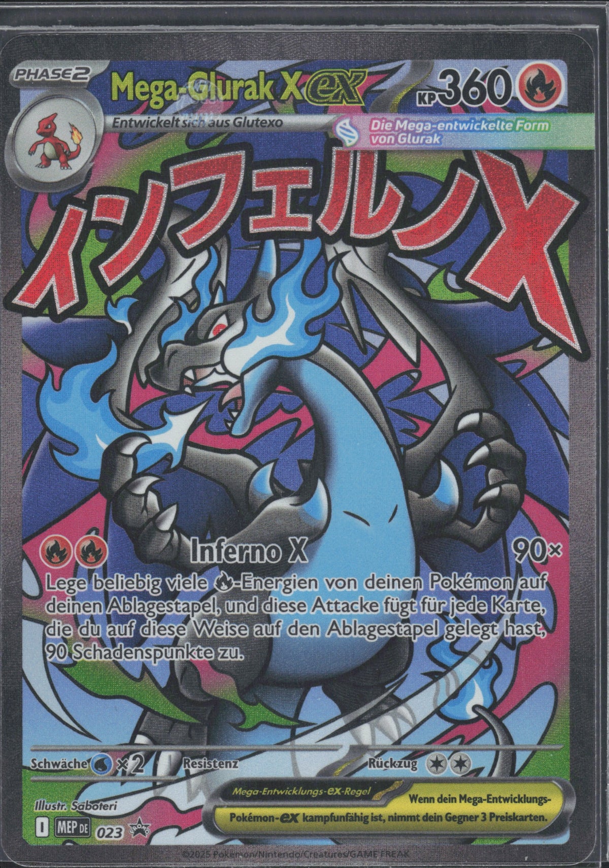 Mega-Glurak X ex 023 Vorderseite