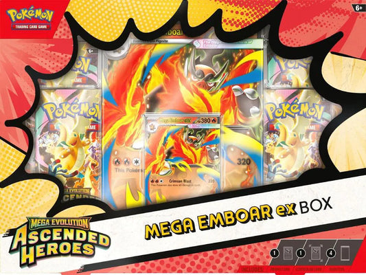 Pokémon Mega Evolution: Ascended Heroes Mega Emboar ex Box – EN