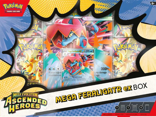 Pokémon Mega Evolution: Ascended Heroes Mega Feraligatr ex Box – EN