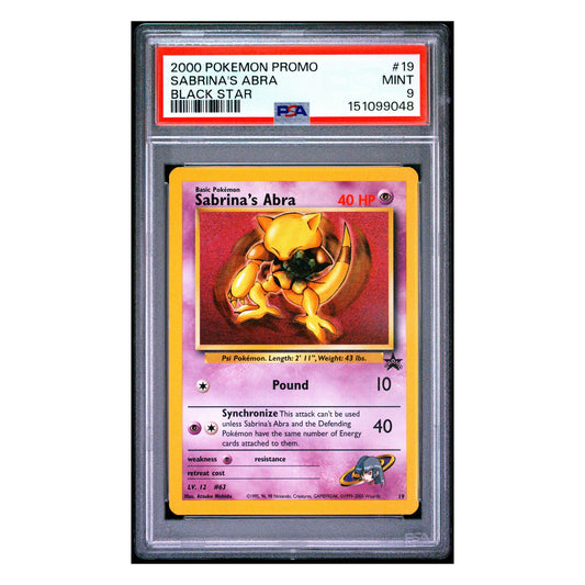 Sabrina's Abra #19 PSA 9 MINT – Vorderseite (Cert 151099048)